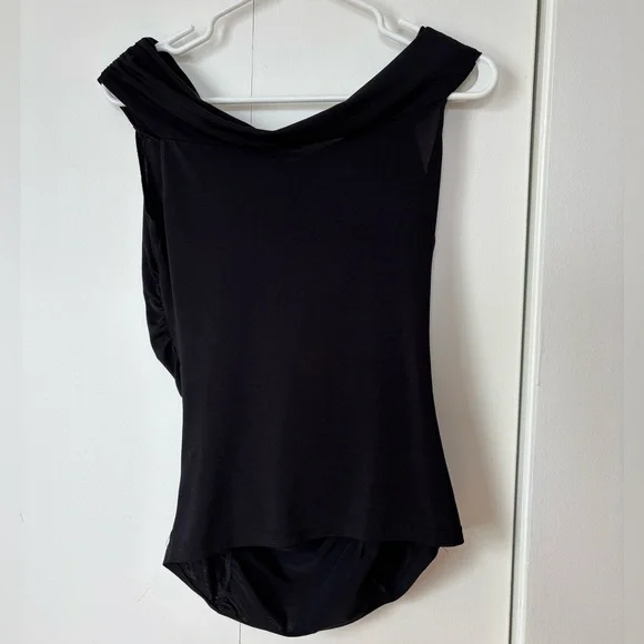 ❌SOLD❌Y2K Off-Shoulder Black Paisley Peplum Top - Small - Picture 4 of 5